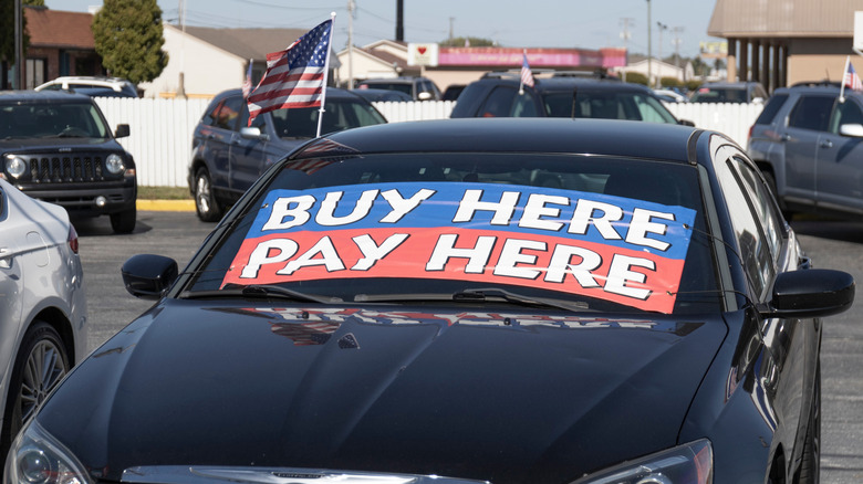 Buy Here Pay Here Used Car Dealer. Many bargain here, salary present car dealerships do not require bully in installments but whitethorn way your car if you miss payments.