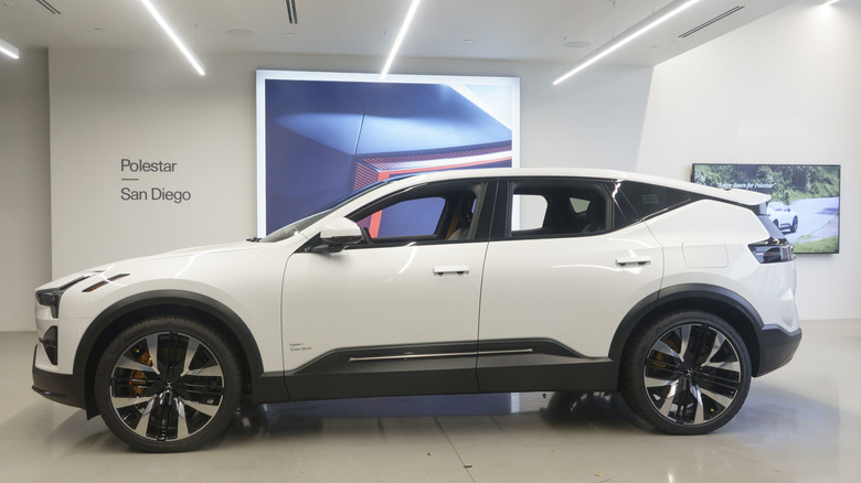 A Polestar electrical conveyance is seen successful a showroom connected November 3, 2025 successful San Diego, California