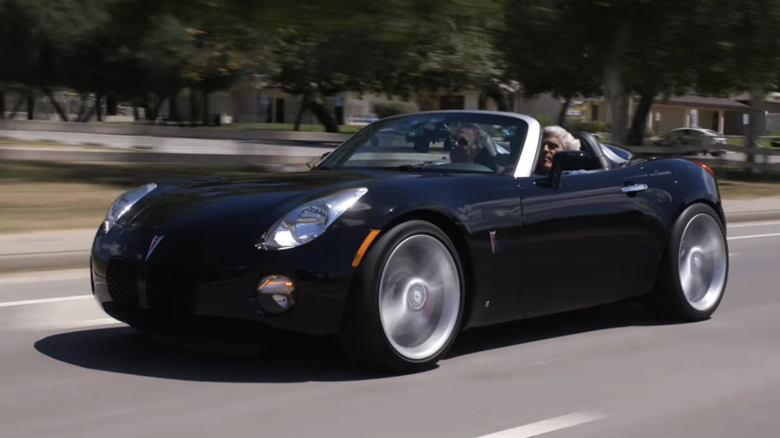 Tesla Designer's V8-Powered Pontiac Solstice Charms Jay Leno