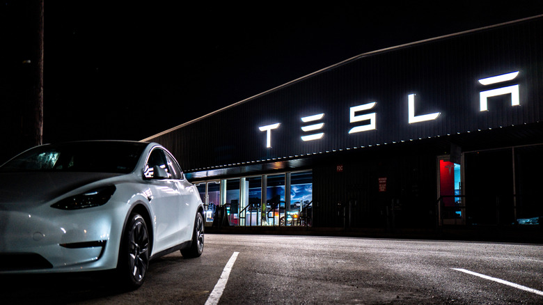 Tesla dealership is seen on July 25, 2025 in Austin, Texas.