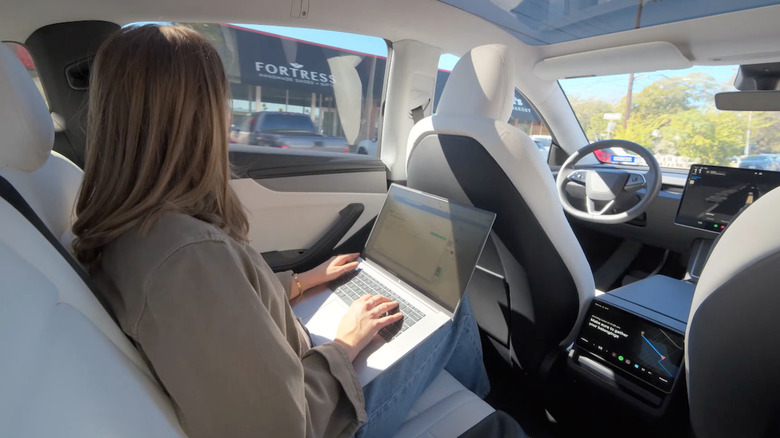 Tesla robotaxi interior