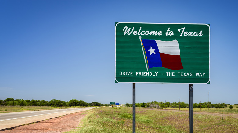 Welcome to Texas state sign