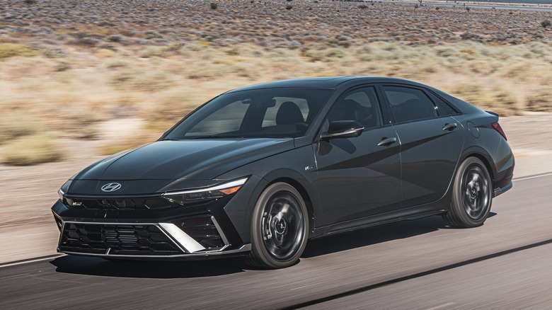 Hyundai Elantra front three-quarter