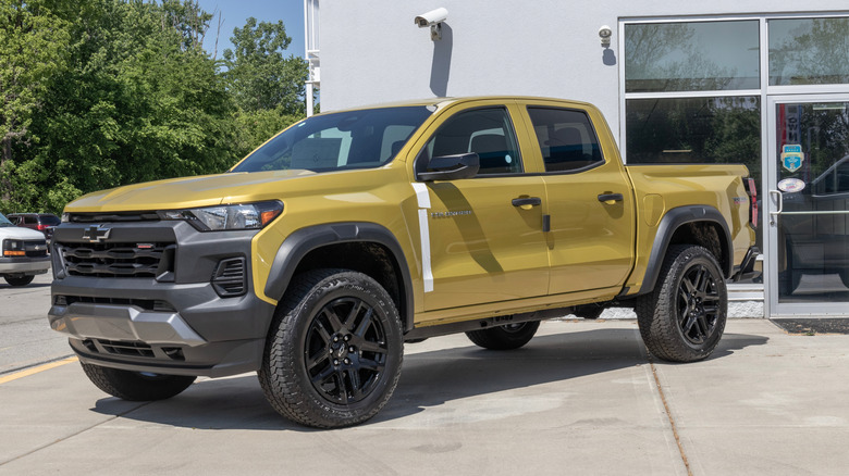 Chevrolet Colorado Trail Boss on a dealership lot