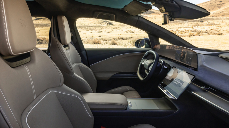 Interview view of a 2026 Lucid Gravity Touring