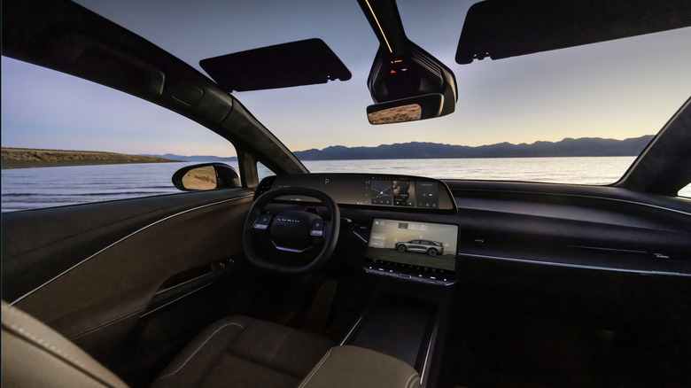 Interview view of a 2026 Lucid Gravity Touring