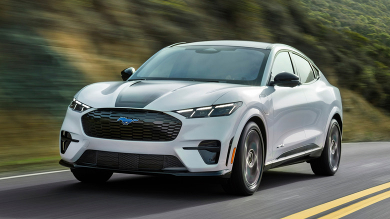 2026 Ford Mustang Mach-E GT California Special on hilly road