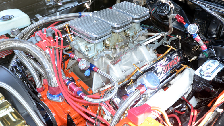 Photo of a 440 Six Pack V8 engine