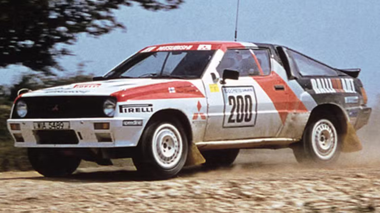 A four-wheel-drive Mitsubishi Starion prototype racing