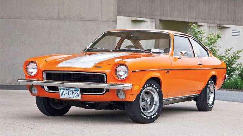Front 3/4 of 1973 Chevrolet Vega GT, the millionth Vega built