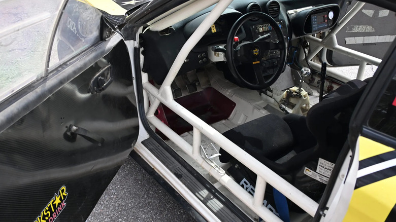 Interior of Hyundai Tiburon Rally car