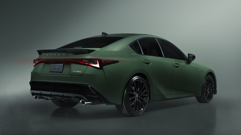 Rear 3/4 view of the 2027 Lexus IS Special Appearance Package.
