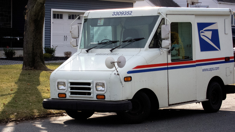 A Grumman LLV connected a suburban street