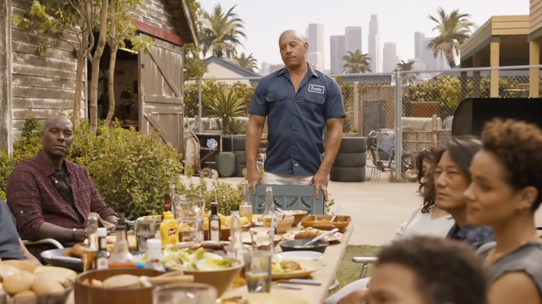 Family dinner scene from Fast X