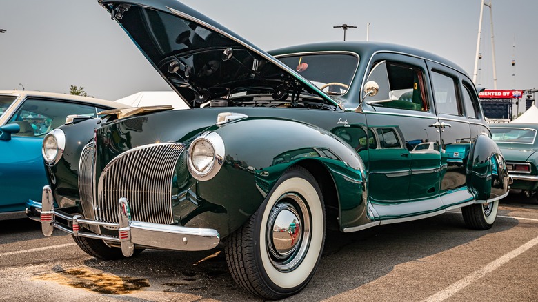 A 1941 Lincoln Custom Limousine at a car show.