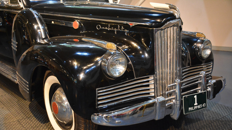 A 1941 Packard 180 presidential limousine on display at a Philippine museum.