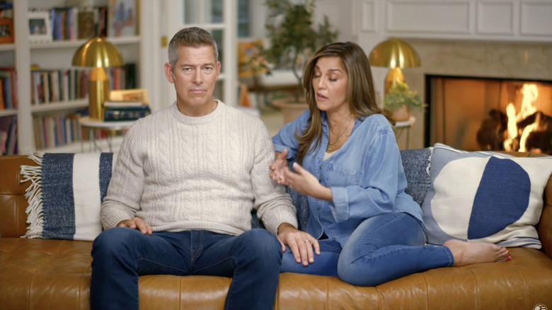 Screenshot of Sean and Rachel Campos Duffy in a confessional on The Great American Road Trip
