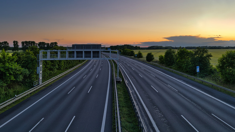 An empty German Autobahn