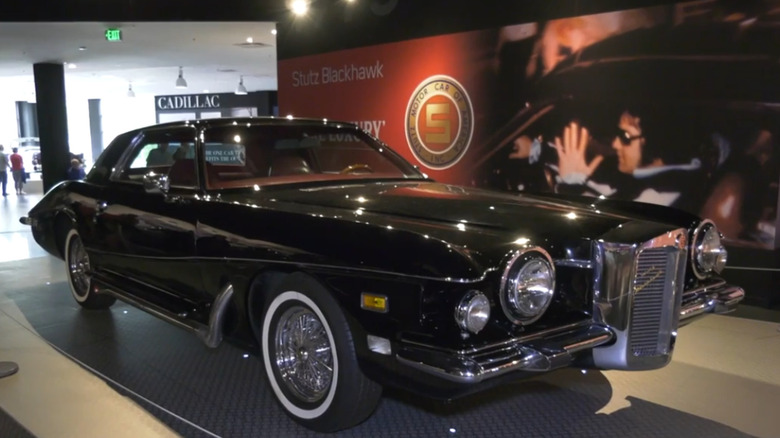 Elvis Presley's 1973 Stutz Blackhawk III on display at Graceland.