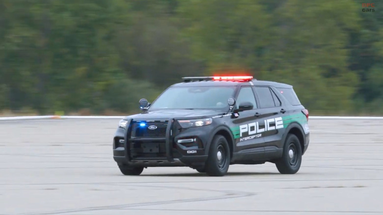 2025 Ford Police Interceptor Utility riding on the pavement.