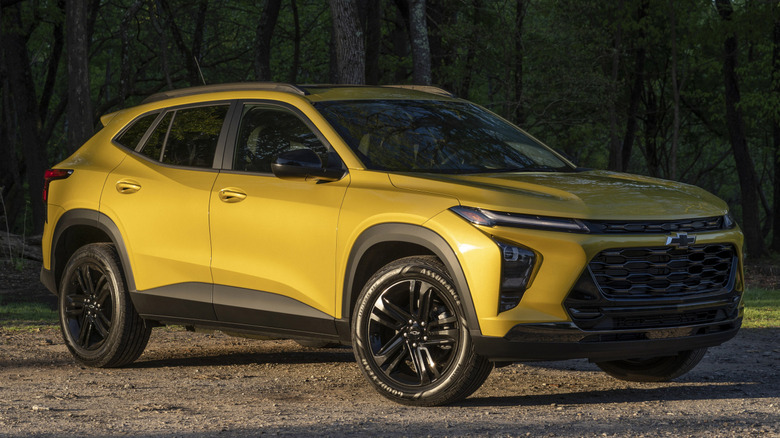 Chevrolet Trax parked in a dirt lot