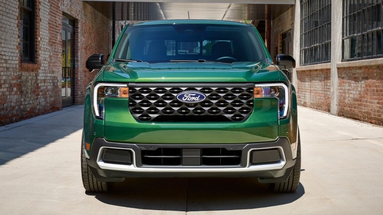 Ford Maverick parked in an alley