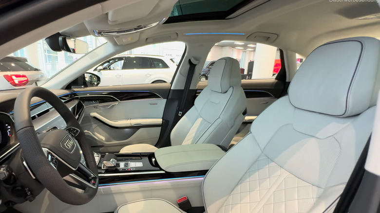 Interior view of a 2024 Audi A8