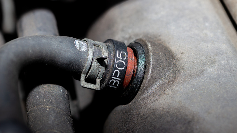 The PCV valve of a car engine