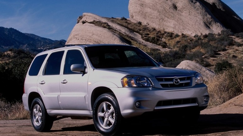 2005 Mazda Tribute Crossover in desert background.