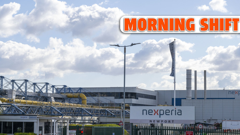 A general view of the Nexperia plant on April 1, 2022 in Newport, Wales