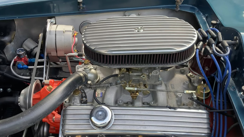 The engine of a Kellison J6 Panther kit car