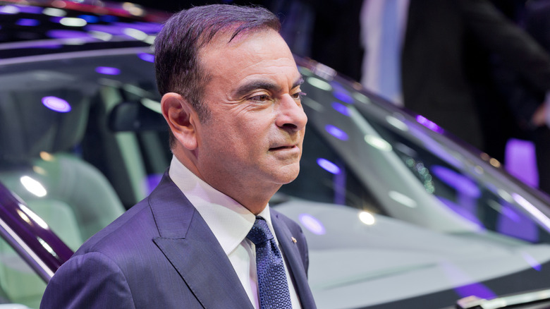Carlos Ghosn, former Nissan CEO, in 2014 at the Paris motor show