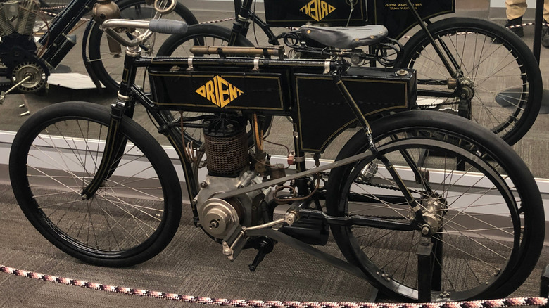 1902 Orient Aster motorcycle on display at St. Francis Motorcycle Museum