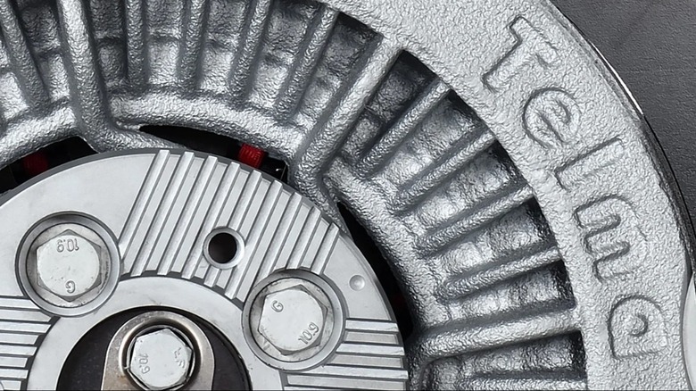 A close-up view of a Telma axial brake retarder