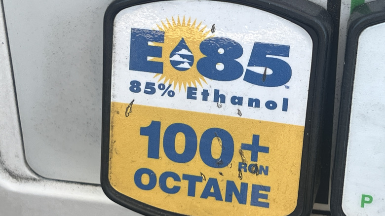 The button you press to select E85 at a gas station.