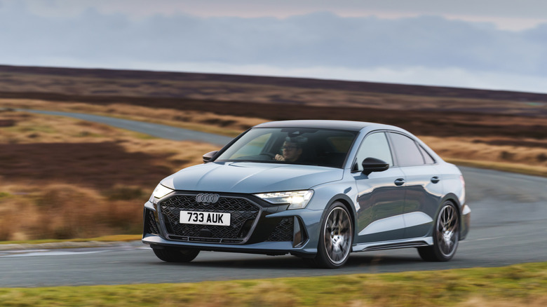 Audi RS3 Sedan cornering hard