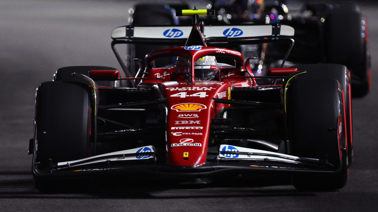 Lewis Hamilton with his No. 44 Ferrari.