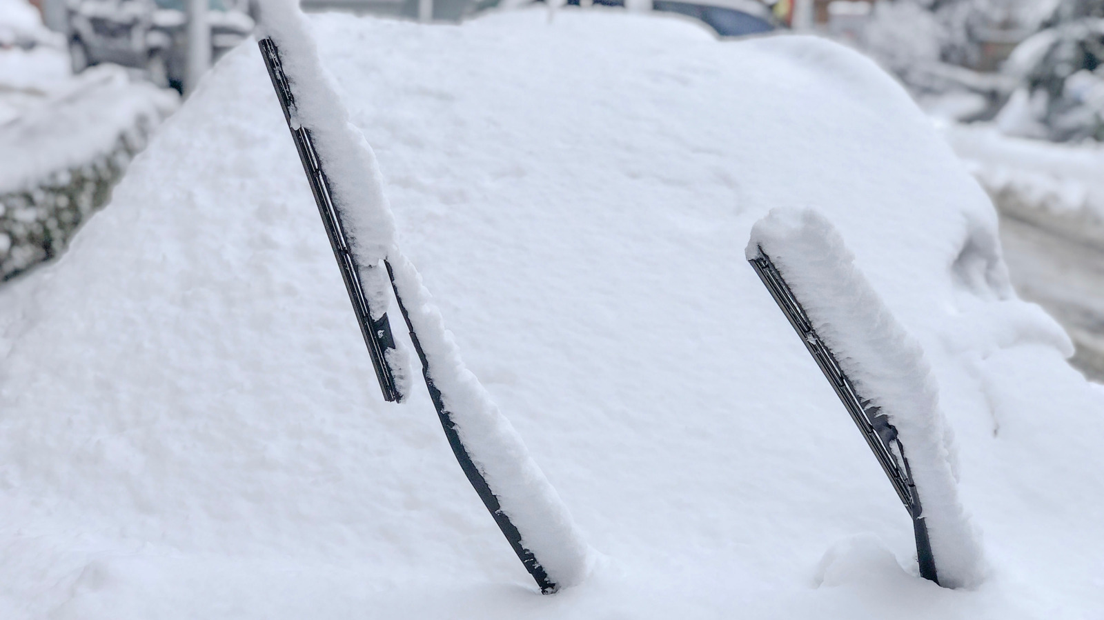 The Risk With Leaving Your Windshield Wipers Up In The Snow