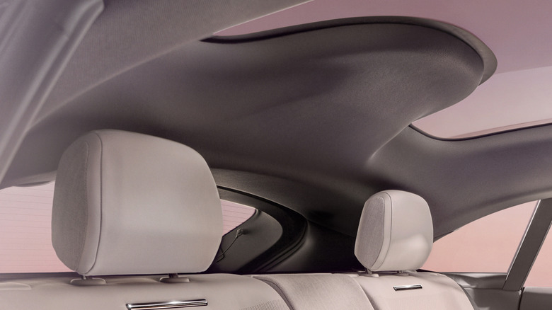 Back seat of a Range Rover GT