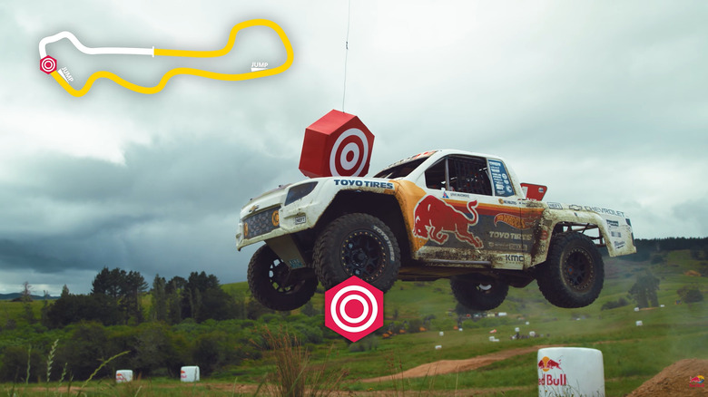 Jumpy truck hitting the target