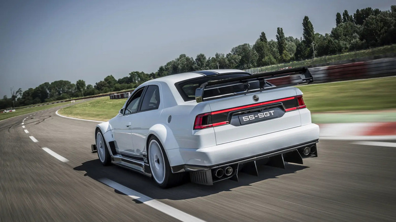 SGT Automobili 55-SGT driving on track.