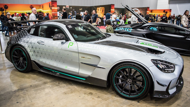A Mercedes GT AMG Black Series with Petronas F1-inspired limited-edition livery.