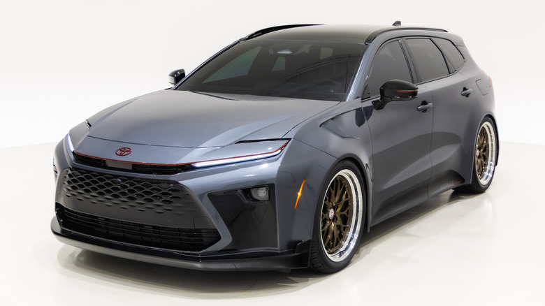 A dark gray Toyota Crown Signia GT-S Performance Concept.
