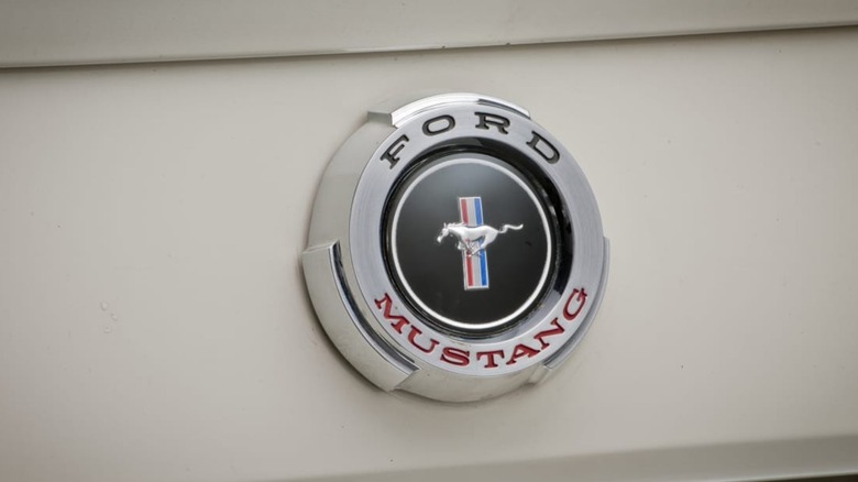 Trunk emblem on the very first Ford Mustang