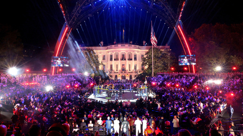 UFC Freedom 250 is seen on the South Lawn of the White House on June 14, 2026 in Washington, DC.