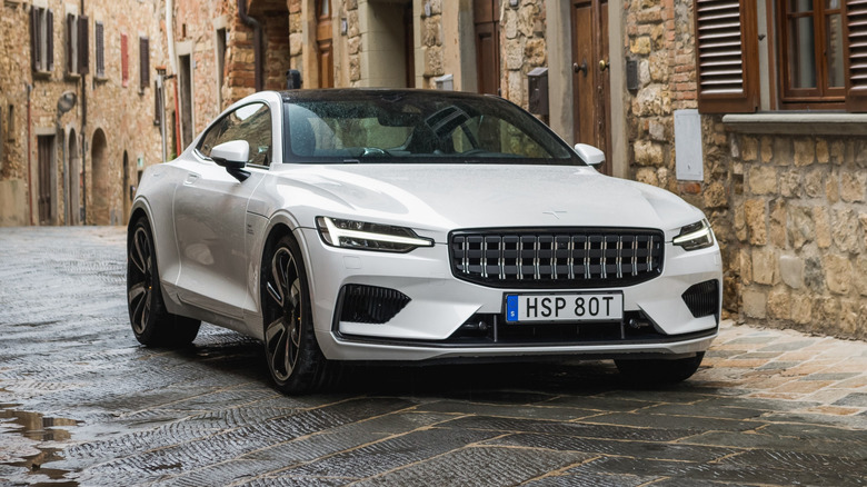 A Polestar 1 in white