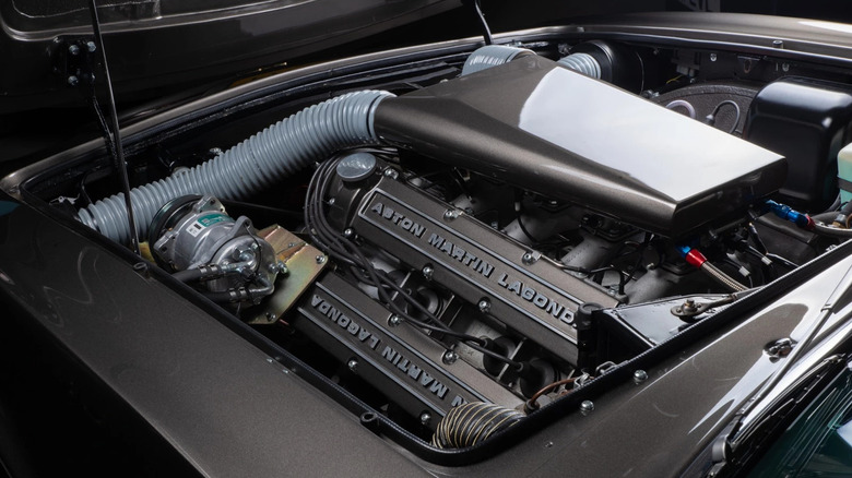 Aston Workshop Tadek Marek V8 engine inside a DBS V8