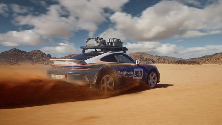 Off-roading a Porsche 911 Dakar