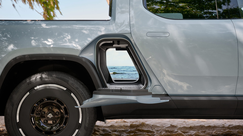 Side profile shot of Rivian Gear Tunnel.