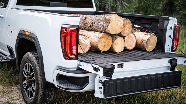 GMC's Multi-Pro Tailgate in action.
